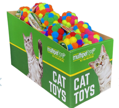 Multipet Pompom Rattle Cat Toy