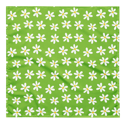Dog Bandana - Green Daisy