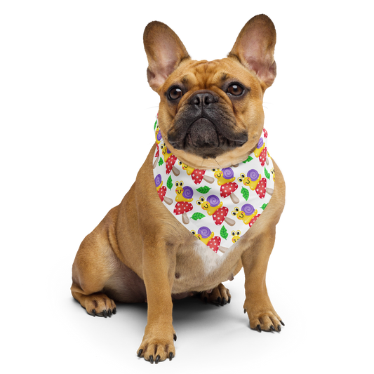 Dog Bandana - Snails and 'Shrooms